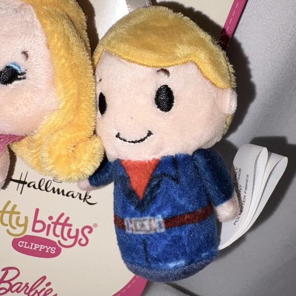 Barbie And Ken Cute Plush Clippys Key Chain Backpack Hallmark Itty Bittys NEW - Picture 3 of 4